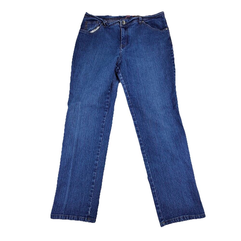 Style&co. Straight Jeans Womens 12S Blue Medium Wash Regular Stretch Denim 34x26